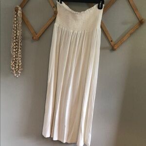 GAP Cream Strapless Dress/Maxi Skirt